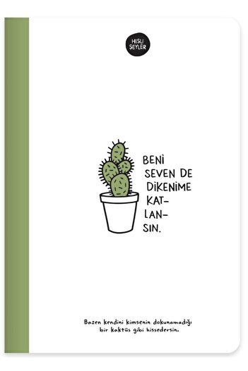 KESKİN COLOR Hisli Şeyler 14x20 64 coli Notebook cu copertă rigidă cu autocolant
