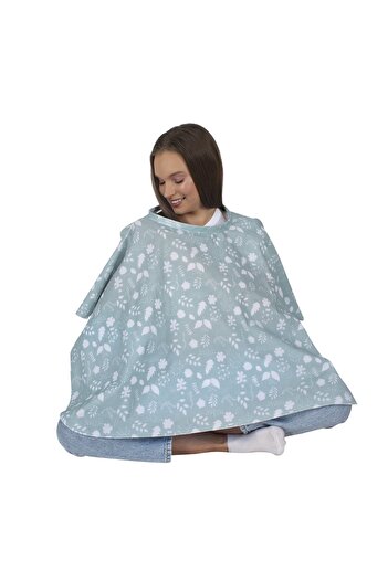 Sevi Bebe Anne Emzirme Örtüsü Önlüğü Art-6280 Yaprak Desen