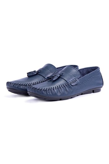 Ducavelli Шляхетні чоловічі повсякденні туфлі з натуральної шкіри Rok Loafer туфлі темно-сині