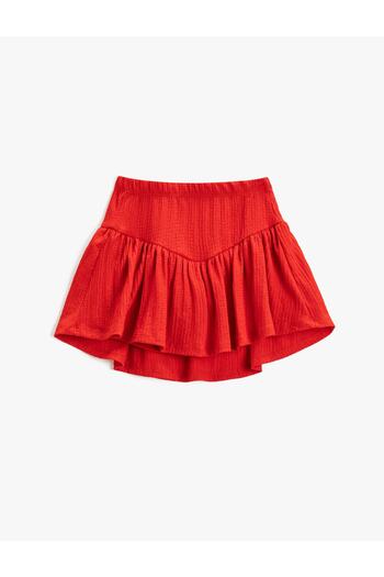 Koton Mini Skirt with Elastic Waist Flounce