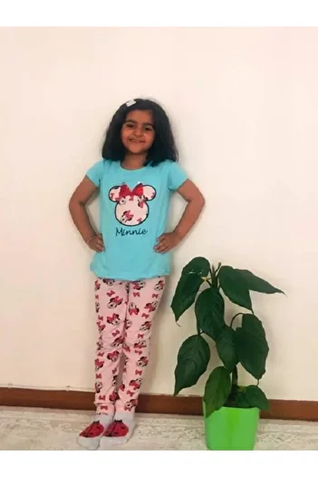 Minnie Mouse Girl's Water Green Tights Double Set