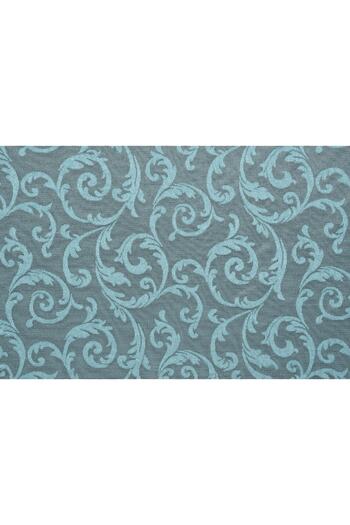 AKÇA TEKSTİL Sultan 2 Model Blue Color Single Wing Ready-made Planted Pleated Background Curtain 75*260 Cm