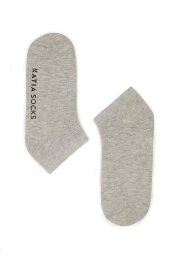 Katia&Bony Run 3-Piece Children's Basic Booties Socks - White/navy blue/grey