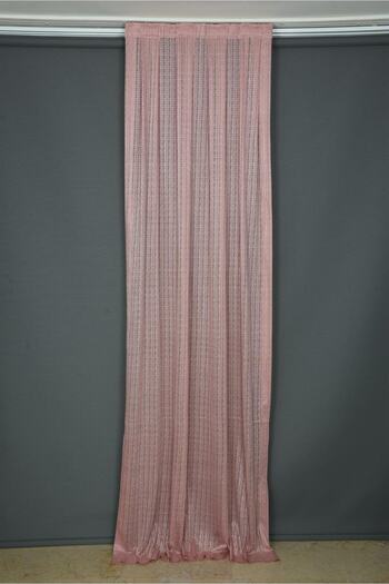 AKÇA TEKSTİL Narrow Skirt Dried Rose Color Single Wing Ready Planted Pleated Background Curtain 75*260 Cm