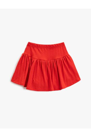 Koton Mini Skirt with Elastic Waist Flounce