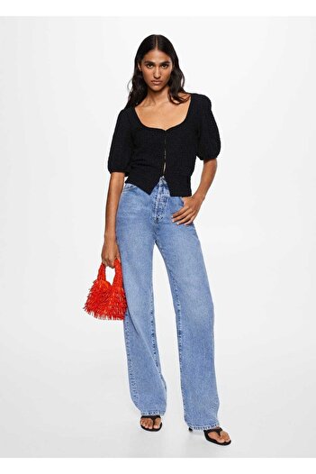 MANGO Woman Side Slit Top