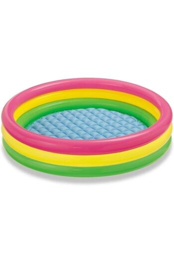 Intex 3 Pronged Sunset Pool with Inflatable Base 114x25 Cm Marine Material Inflatable