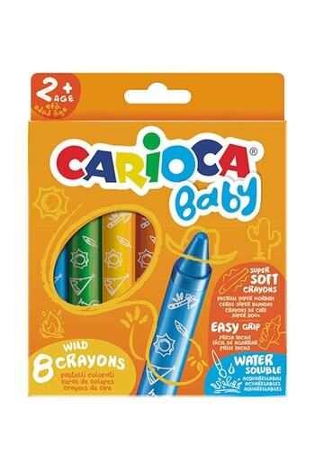 CARIOCA Jumbo Baby Non-Polluting Pastel Crayons 8 Pieces Age 2+