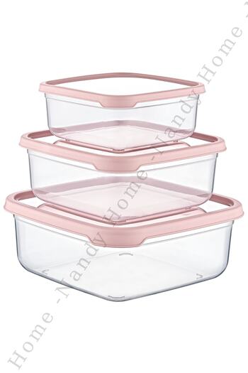 Nandy Home Set of 3 Embox Square Food Container, Food Storage Container
