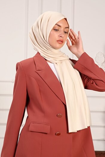 ada sanatsal Classic Combed Cotton Shawl Lycra Ecru