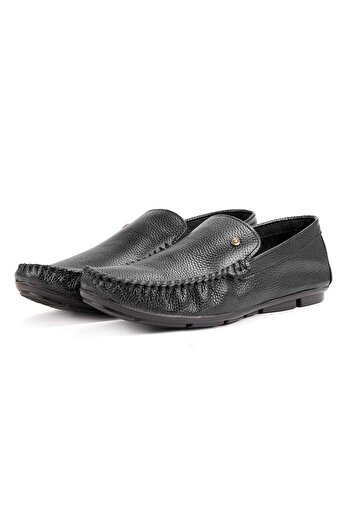 Ducavelli Горище Чоловічі повсякденні туфлі з натуральної шкіри Rok Loafer Туфлі чорний