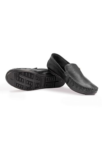 Ducavelli Горище Чоловічі повсякденні туфлі з натуральної шкіри Rok Loafer Туфлі чорний