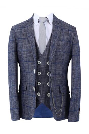 SIRRI Boy's Jacket Vest Trousers 3 Piece Suit