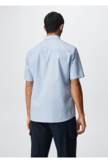 MANGO Man Short Sleeve Cotton Shirt