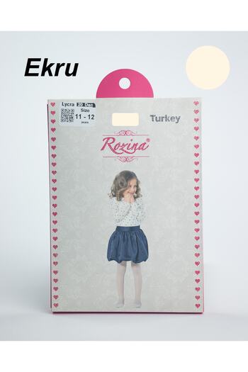 Rozina Girl's Ecru Thin 20 Den Banana Pantyhose G120-ecru