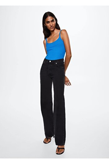 MANGO Woman Top suspendat țesut elastic