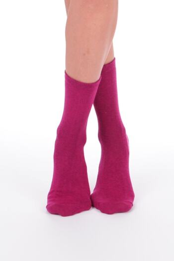 Esinti Socket Combed Cotton Socks - Red