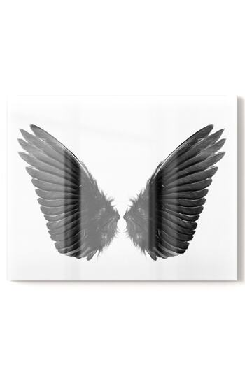 Olinpa Premium Kitchen Glass Stove Back Protector Countertop Built-In Back Protector 50X60Cm |   Angel Wing