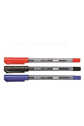 Temat Tk501 - 1.0 mm Red Ballpoint Pen, Pack of 50