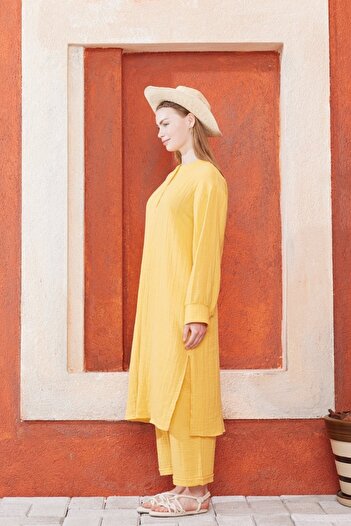 Ceylan Otantik Muslin Tunic Set - Patli
