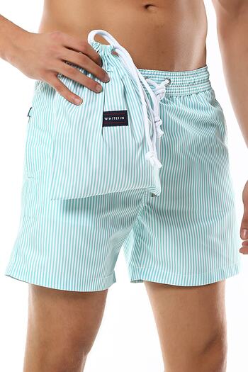 Whitefin Ανδρικό μαγιό Green Stripes