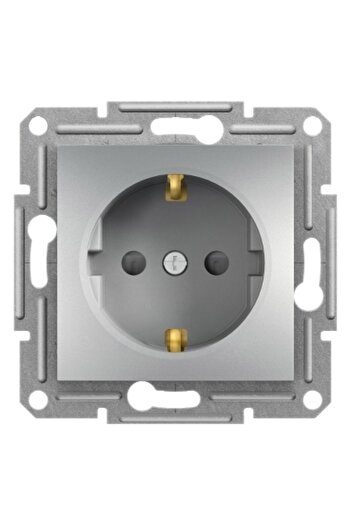 Schneider Electric Schneider Eph 2900261   - Child Proof Asfora Aluminum Grounded Socket