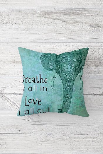 on the clouds Ethnic Elephant All In Love Double Sided Printed Hidden Zipper Decorative Throw Pillow Seat Pillow Cover