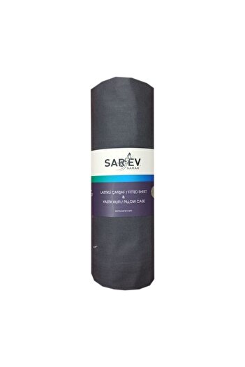 Sarev Ranforce Fitted Sheet Set Anthracite 200x200cm