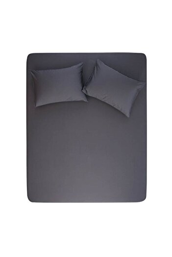 Sarev Ranforce Fitted Sheet Set Anthracite 200x200cm