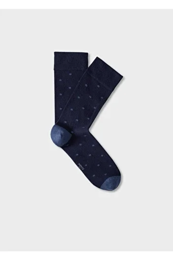 MANGO Man Polka Dot Cotton Socks