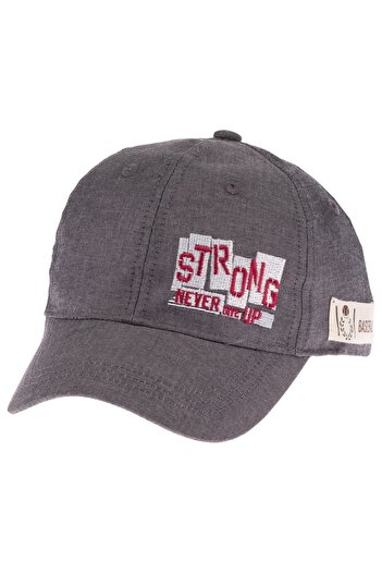 Kitti 4-8 Years 52cm Boy Summer Strong Adjustable Hat Cap Gray Y821012
