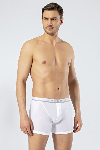 Cacharel Written Buttoned Men's Boxer 95% Cotton 5% Lycra