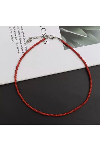Atelier Çağla Red Bead Detailed Necklace