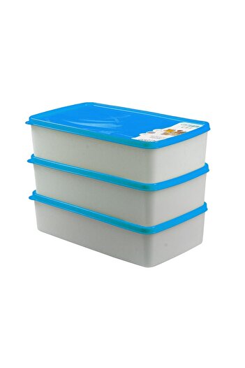 HOBBY LİFE Alaska Nofrost Saklama Kabı 2 Litre 3'lü Mavi