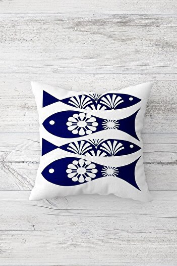 on the clouds Ethnic Pattern Fish Double Sided Printed Hidden Zippered Pillowcase Throw Pillow Seat Pillowcase