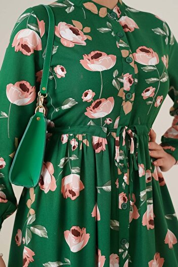Bigdart Φόρεμα Hijab 2144 Magnificent Collar - C.green