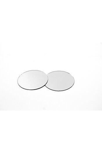 DOGA ONLINE 1 Mm Gümüş Renkli Yapışkanlı Aynalı-silver Pleksi Levha - Yuvarlak -daire Kesim 15x15 2 ADET