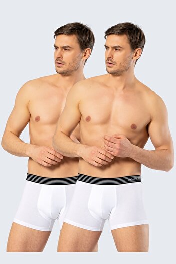 Cacharel 2 White Men's Boxers, 95% Cotton 5% Lycra Men's Boxers