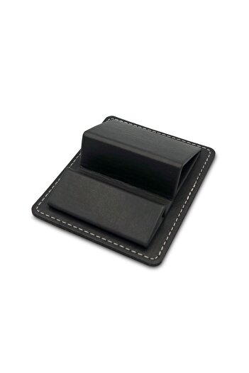 SEDEF SİLVER Desktop Artificial Leather Phone Holder Stand Mobile Phone Holder
