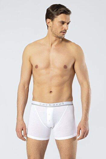 Cacharel Written Buttoned Men's Boxer 95% Cotton 5% Lycra