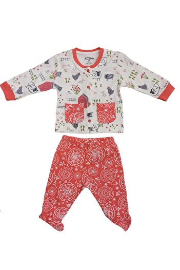 Aziz Bebe 2-Piece Baby Set - with Lower and Upper Feet (with Booties)