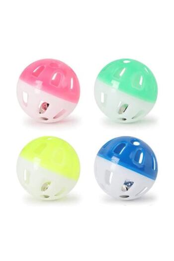 CatMozz 4 cm Diameter Cat Toy Ball with Holes and Bells
