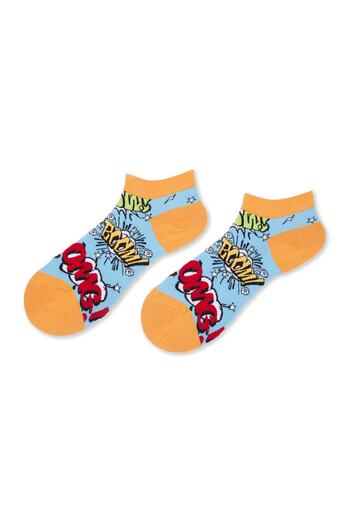 DAYCO Unisex Comics Patterned Colorful Booties Socks