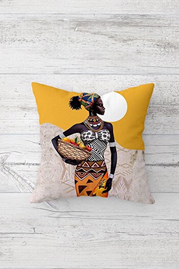 on the clouds Ethnic African Woman Double Side Printed Hidden Zippered Pillowcase Throw Pillow Seat Pillowcase