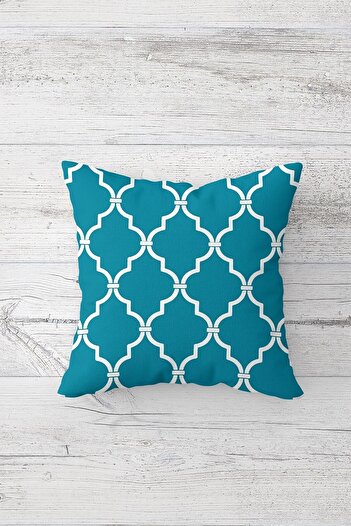 on the clouds Green White Tile Pattern One Side Printed Hidden Zipper Pillowcase Throw Pillow Sofa Pillow Case