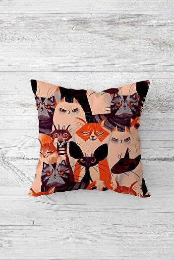 on the clouds Felines One Side Printed Hidden Zipper Pillowcase Throw Pillow Seat Pillow Case