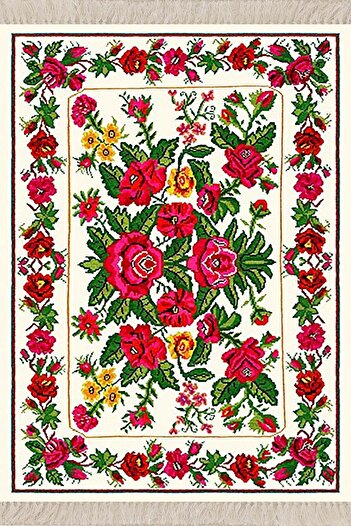 on the clouds Rose Patterned Floral Washable Carpet and Runner for Modern Living Room