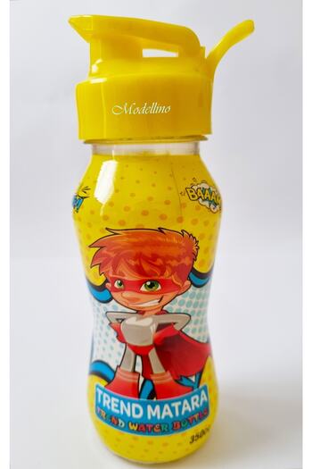 Modellino Licensed Trend Yellow Lid Baaam 350cc Transparent Water Bottle