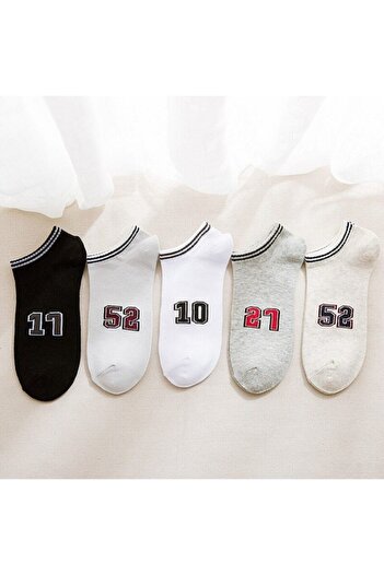 BGK Unisex 5-Piece Booties Patterned Socks Extra Comfortable