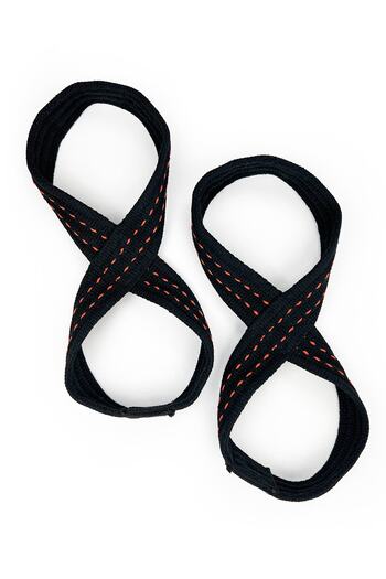 Dex Supports Lasting Energy 8 Loop Lifting Straps Camouflage Wrist Wraps Dark Tone Knee Wraps Set of 3